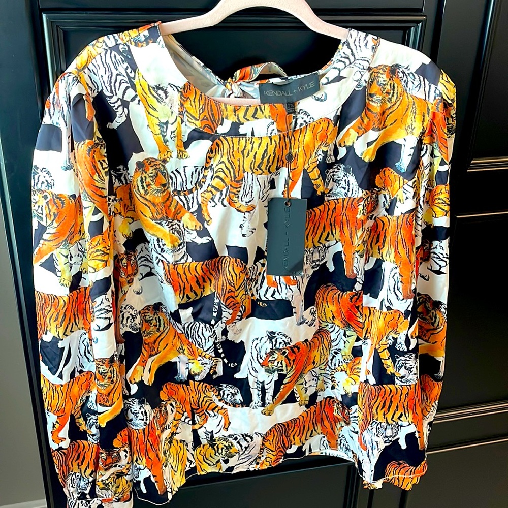 Kendall & Kylie Tiger pattern blouse.